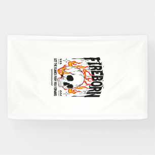 Fireborn Skull Urban Streetwear Banner