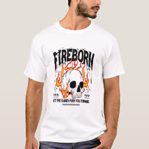Fireborn Skull Urban Streetwear T-Shirt