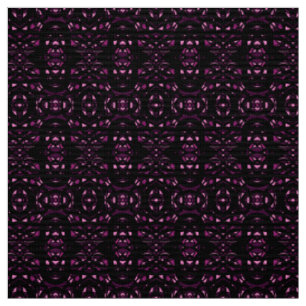 Firebrand Pink Black Abstract Gouache Art Fabric