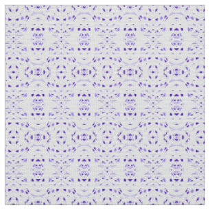 Firebrand Purple White Abstract Gouache Art Fabric