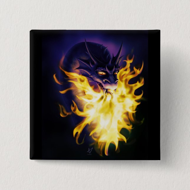 Firebreather 15 Cm Square Badge (Front)