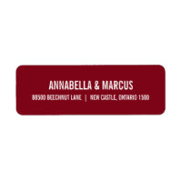 FIREBRICK VINTAGE TYPOGRAPHY RETURN ADDRESS LABEL