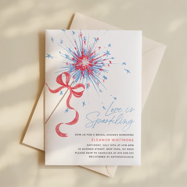Firecracker 4th of July Bridal Shower Invitation (Creator Uploaded)
