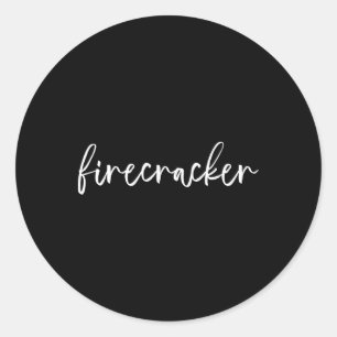 Firecracker 4th Of July Patriotic America Coquette Classic Round Sticker