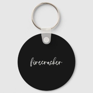 Firecracker 4th Of July Patriotic America Coquette Key Ring