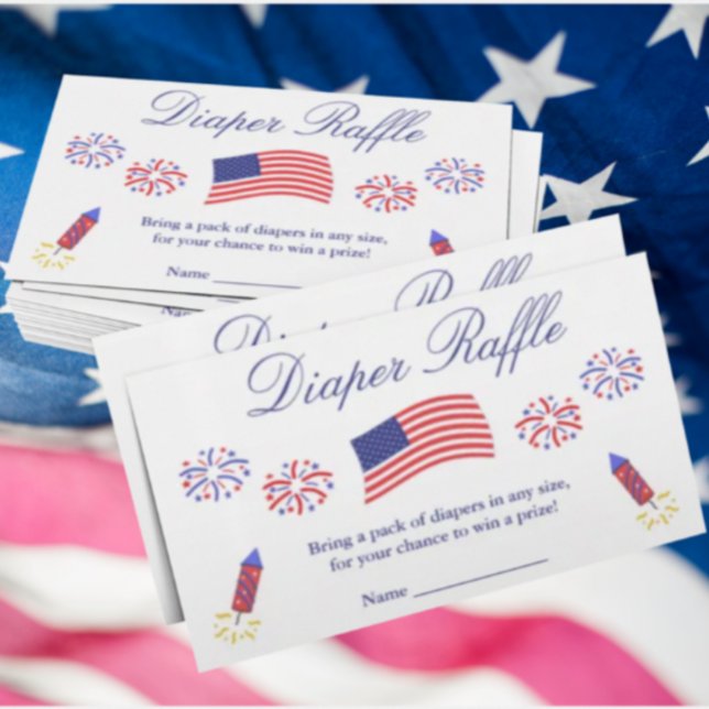 Firecracker Baby Shower Diaper Raffle Card (Creator Uploaded)