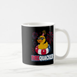 Firecracker Duck 4th Of July Patriotic Day Usa Fla Coffee Mug