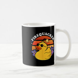 Firecracker Duck 4th Of July Patriotic Day Usa Fla Coffee Mug