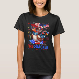 Firecracker Duck 4th of July Patriotic Day Usa Fla T-Shirt