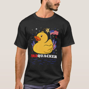 Firecracker Duck 4Th Of July Patriotic Day Usa Fla T-Shirt