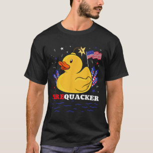 Firecracker Duck 4th Of July Patriotic Day Usa Fla T-Shirt
