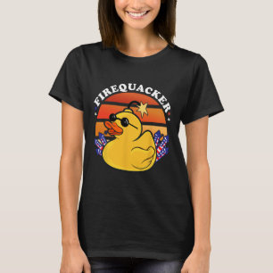 Firecracker Duck 4th Of July Patriotic Day Usa Fla T-Shirt