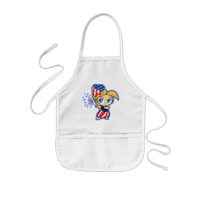 Firecracker Hula Girl Kid's apron (Front)