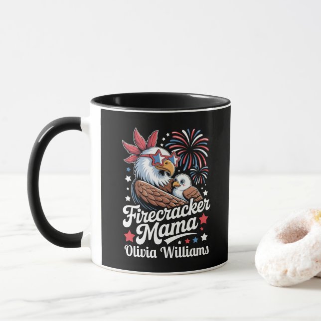 Firecracker Mama 4th of July Matching Family Mug (With Donut)