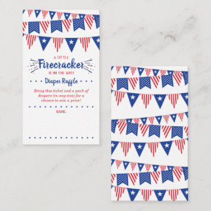 Firecracker On The Way! 4th Of July Baby Shower Enclosure Card