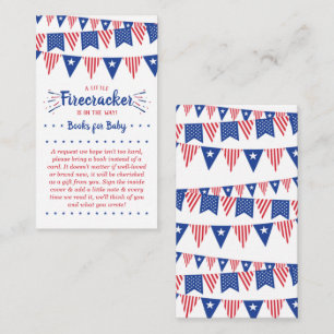 Firecracker On The Way! 4th Of July Baby Shower Enclosure Card