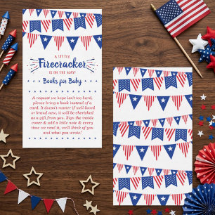 Firecracker On The Way! 4th Of July Baby Shower Enclosure Card