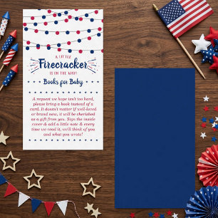 Firecracker On The Way! 4th Of July Baby Shower Enclosure Card