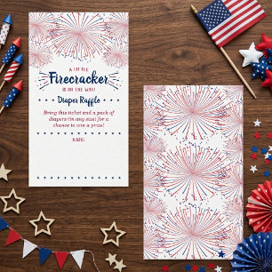 Firecracker On The Way! 4th Of July Baby Shower Enclosure Card