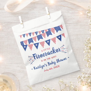 Firecracker On The Way! 4th Of July Baby Shower Favour Bag