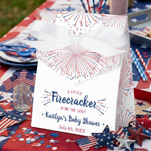 Firecracker On The Way! 4th Of July Baby Shower Favour Box