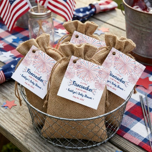 Firecracker On The Way! 4th Of July Baby Shower Favour Tags