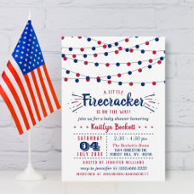 Firecracker On The Way! 4th Of July Baby Shower
