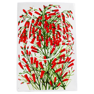 firecracker plant print medium gift bag