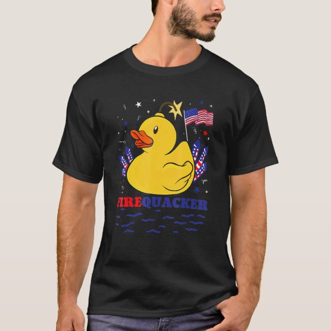 Firecracker Rubber Duck 4th Of July Firequacker Pa T-Shirt (Front)