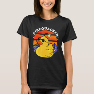 Firecracker Rubber Duck 4th Of July Patriotic Fire T-Shirt