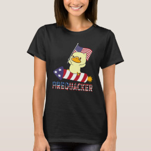 Firecracker Rubber Duck 4th Of July Patriotic Fire T-Shirt