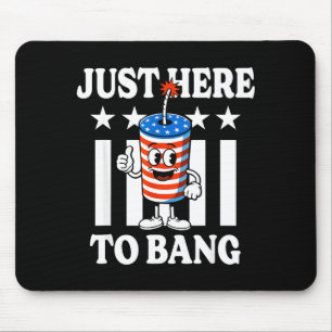 Firecracker usa stars patriotic just here to bang mouse pad