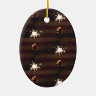 firecrackers ceramic tree decoration