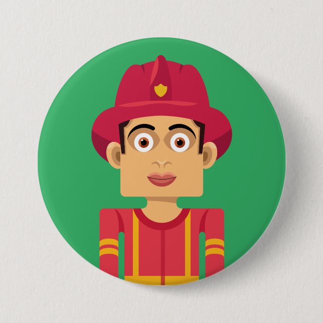 Firefighter 7.5 Cm Round Badge (Front)