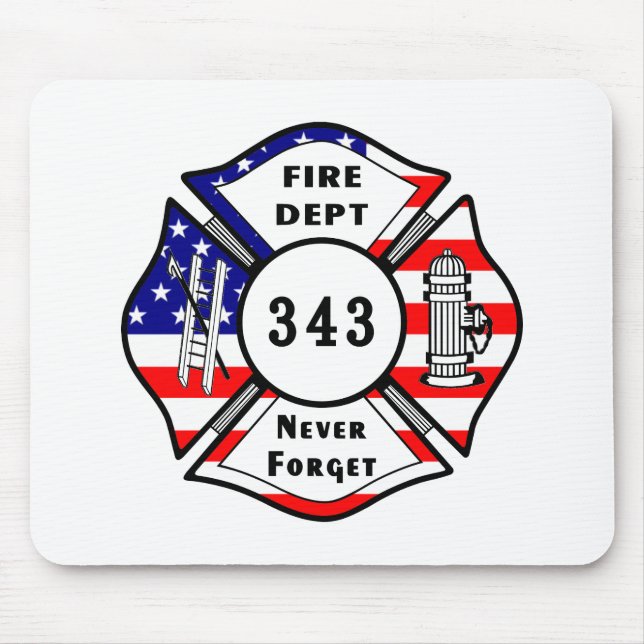 Firefighter 9/11 Never Forget 343 Mouse Pad (Front)