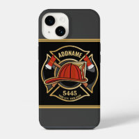 Firefighter ADD NAME Fire Station Department Badge