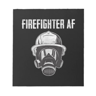 Firefighter AF   Gas Mask   Funny Firefighter Notepad