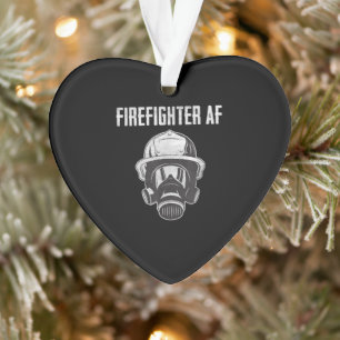 Firefighter AF   Gas Mask   Funny Firefighter Ornament