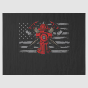 Firefighter American Flag Axe Tissue Paper