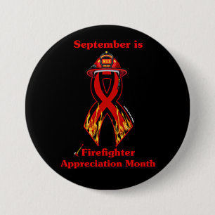 Firefighter Appreciation Month 7.5 Cm Round Badge