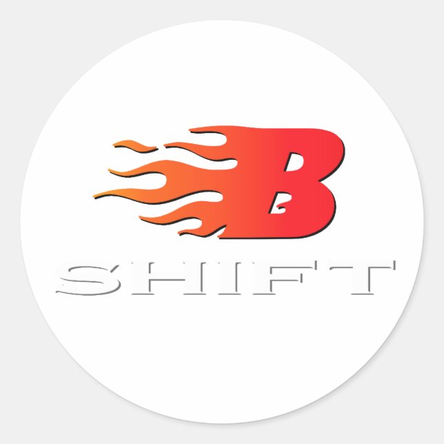 Firefighter B Shift Classic Round Sticker (Front)