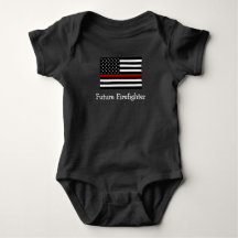 Firefighter Baby Football Bodysuit