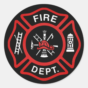 Firefighter Badge Classic Round Sticker