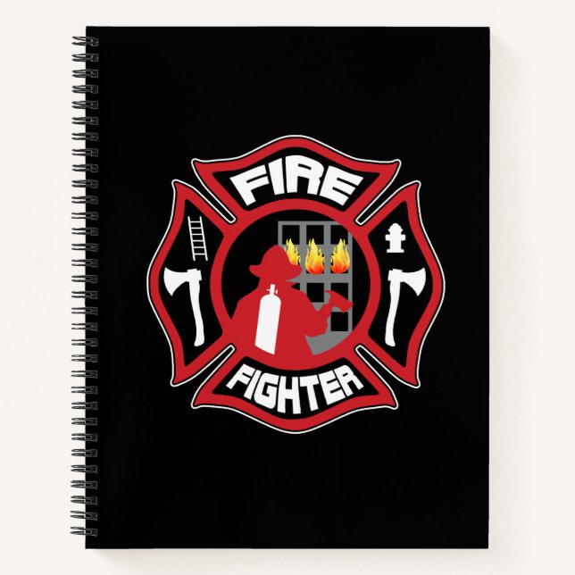 Firefighter Badge Modern Notebook (Front)