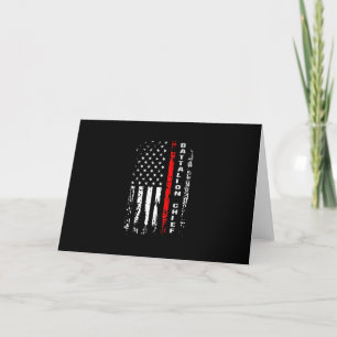 Firefighter Battalion Chief Battalion Chief Gift Holiday Card