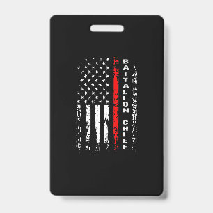 Firefighter Battalion Chief Battalion Chief Gift ID Badge