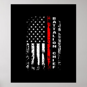 Firefighter Battalion Chief Battalion Chief Gift Poster