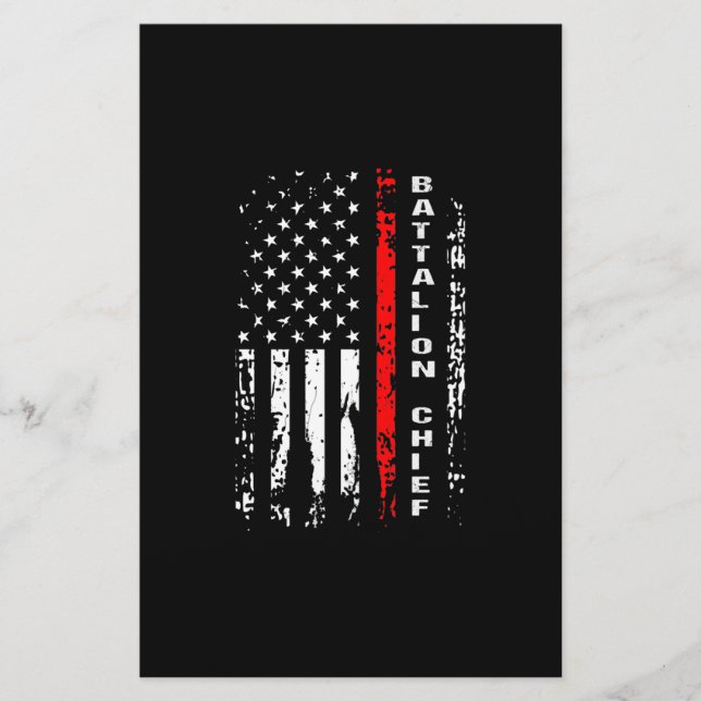 Firefighter Battalion Chief Battalion Chief Gift Stationery (Front)
