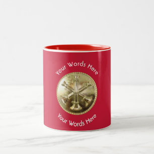 Firefighter Battalion Chief Gold Medallion Two-Tone Coffee Mug