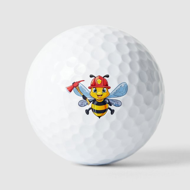 Firefighter bee golf balls (Front)
